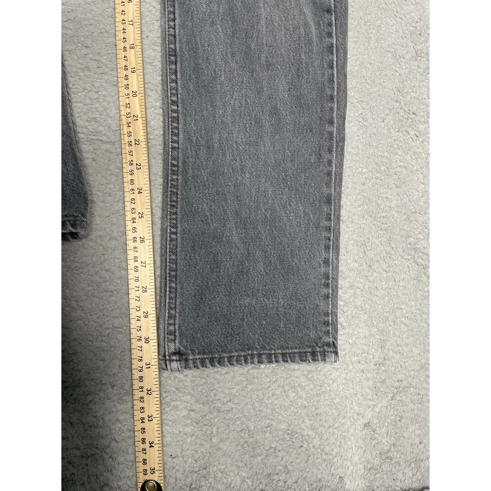 Vintage Levis 505 Jeans Mens 38x32 Black Denim Regular Fit Straight Leg USA Made
